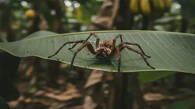 Araña Errante del Banano (Phoneutria depilata) - Arácnido de Panamá | Fotografía documental de naturaleza