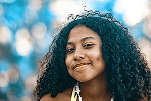 Mujer bonita en Bocas del Toro, Panamá