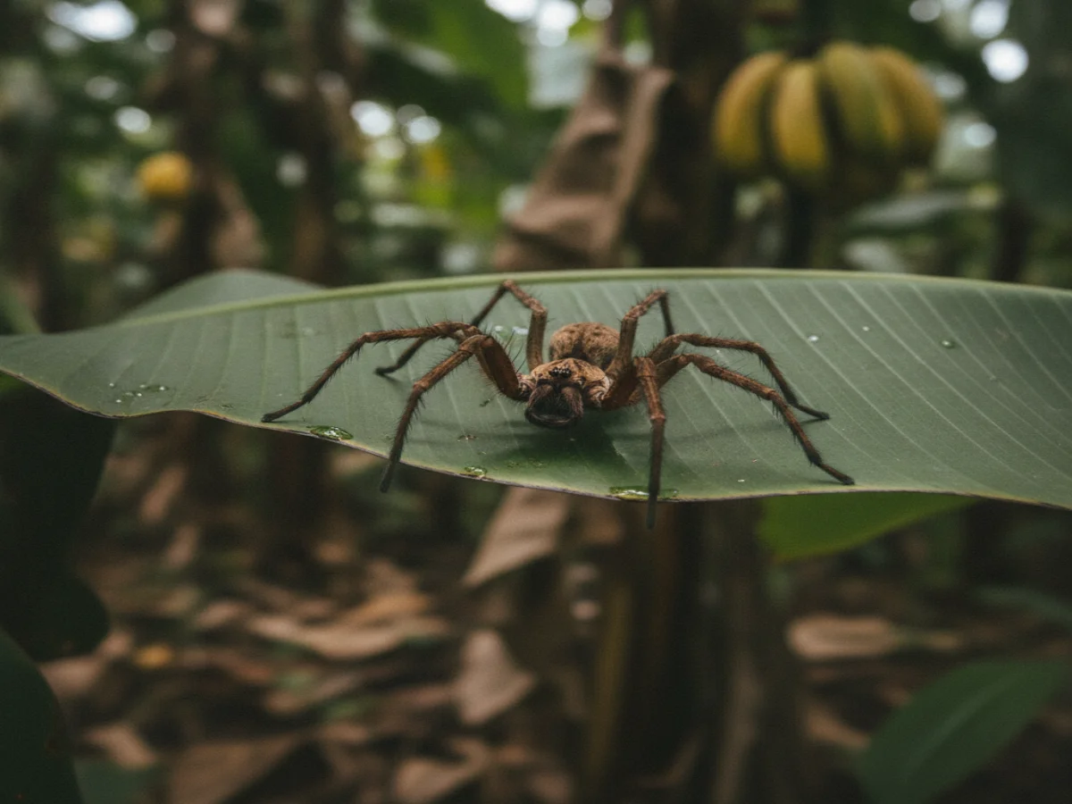 Araña Errante del Banano (Phoneutria depilata) - Arácnido de Panamá | Fotografía documental de naturaleza