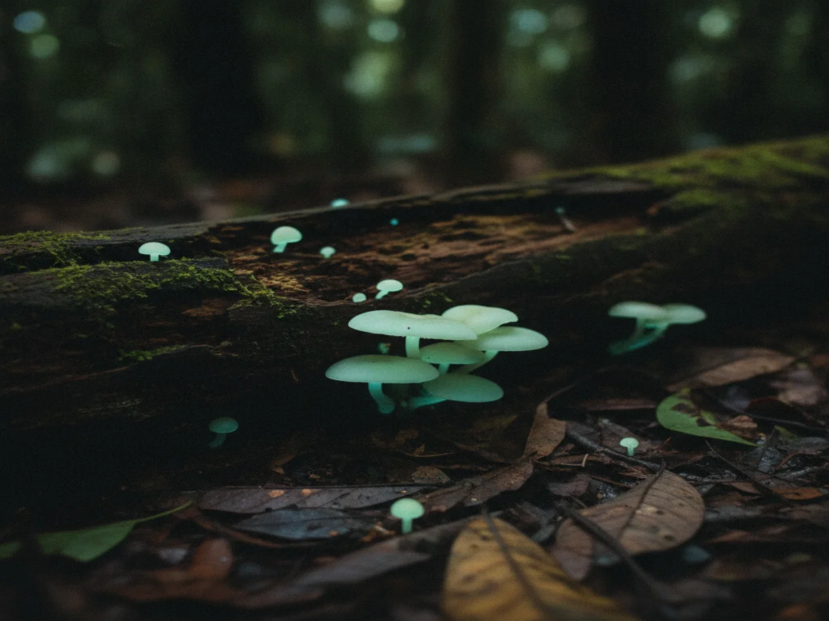 Bioluminescent Fungus (Neonothopanus gardneri) - Fungus of Panama | Documentary nature photography