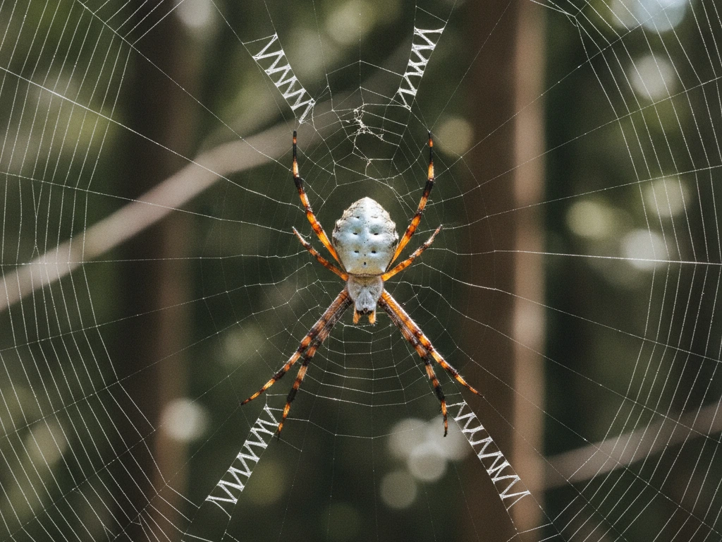 Araña plateada de jardín